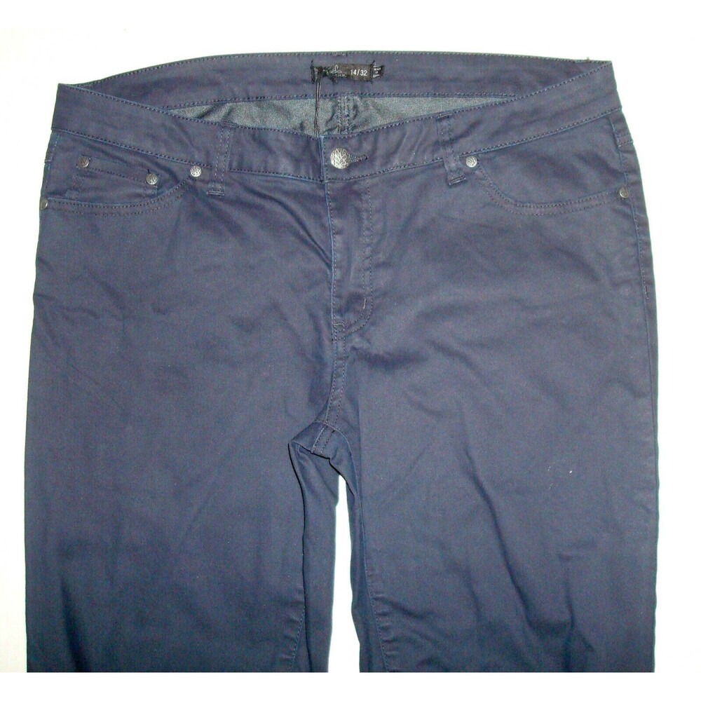 New NWT Womens 4 27 32 Prana Kara Jeans Straight Dark Blue Cuff Long Stretch Org - Picture 4 of 7